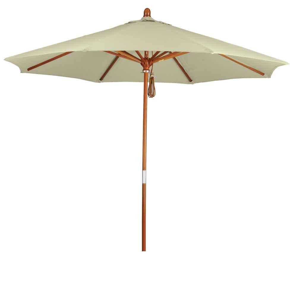 9 ft. Wood Market Umbrella Pulley Open Z299773