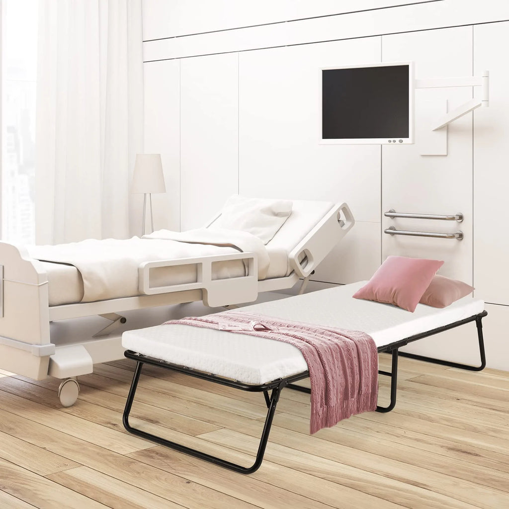 Folding Bed with Memory Foam Mattress V502