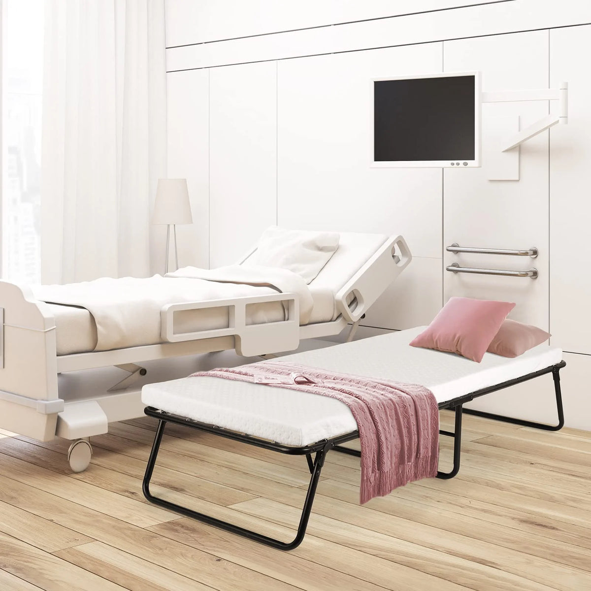 Folding Bed with Memory Foam Mattress V502