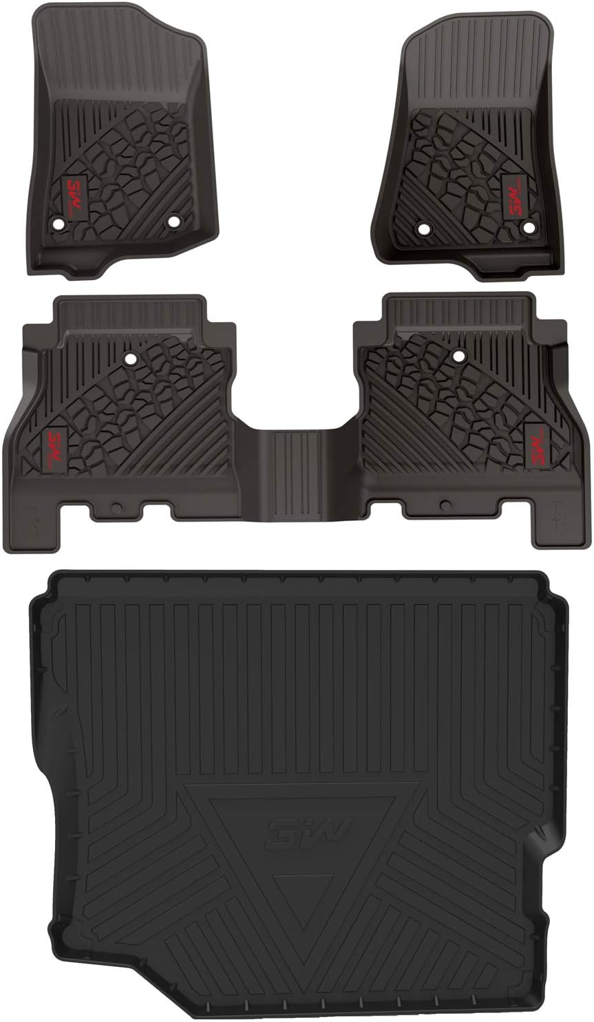 Black Cargo Mat for Jeep Wrangler JL 2018-2021 4-Door Trunk Liner L1940
