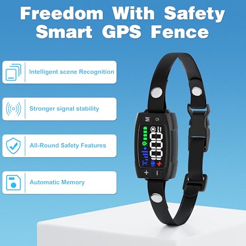 Wireless Dog Fence System, Rechargeable IPX6 Waterproof Collar, 33Yd-1000Yd Range C5773