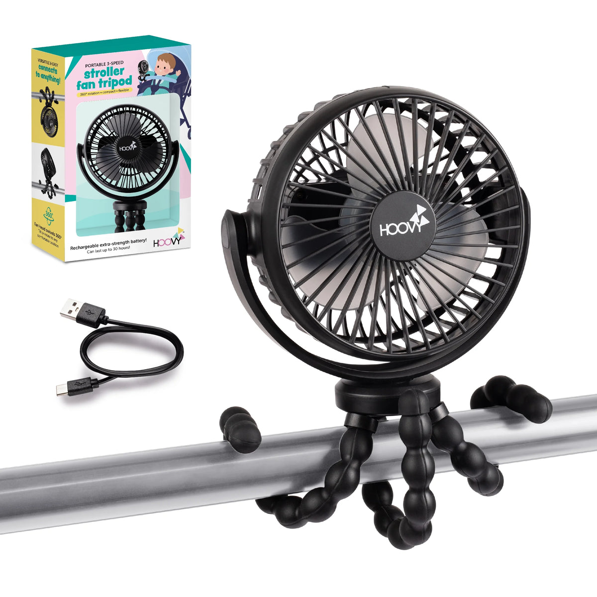 Portable Rechargeable Stroller Fan M75148