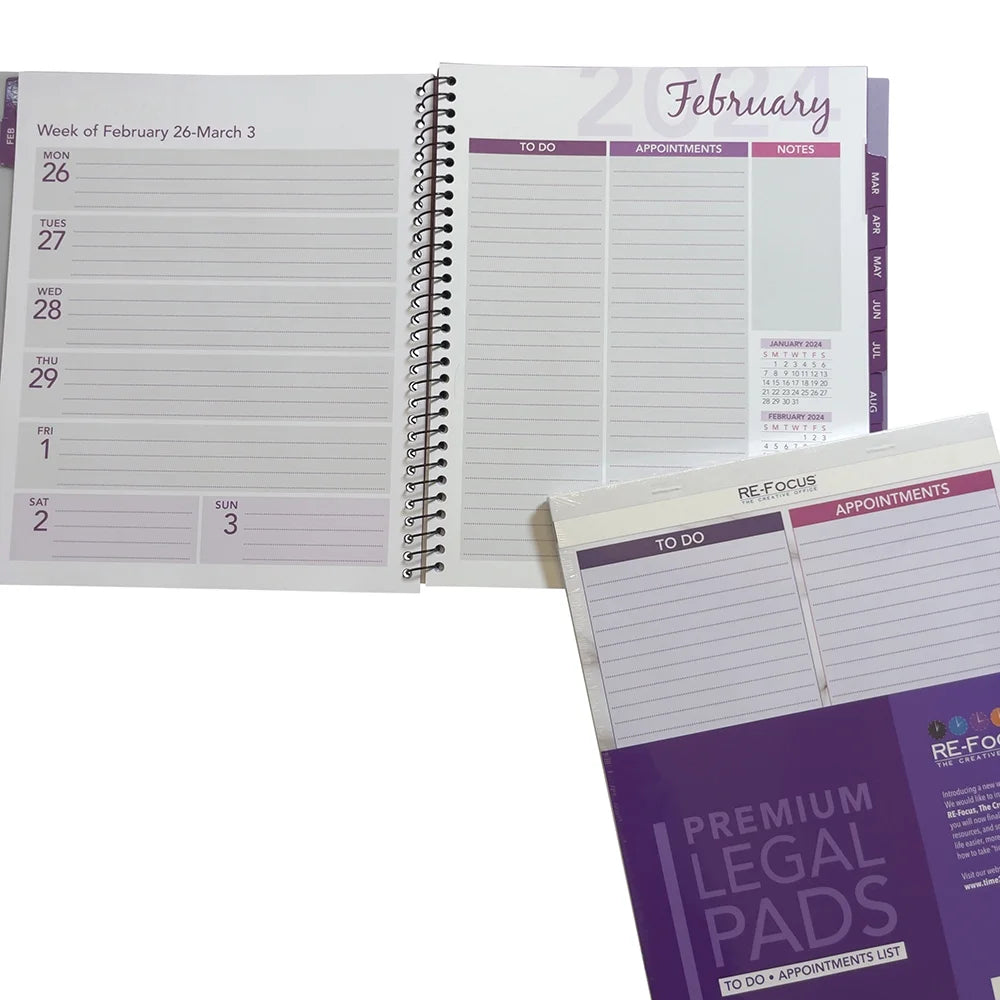 Purple Monthly Weekly Planner E112