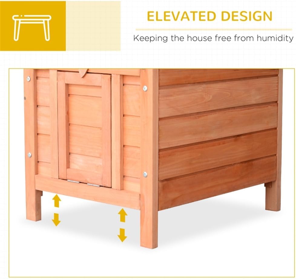 Large Natural Wood Dog House Y57141