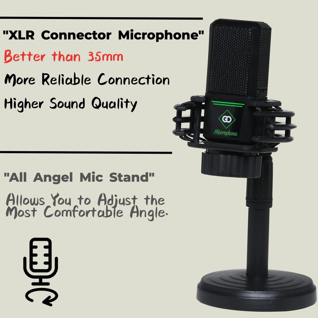 Portable ALL-IN-ONE Podcast Equipment Bundle Kit with DJ Mixer and Sound Card M90852
