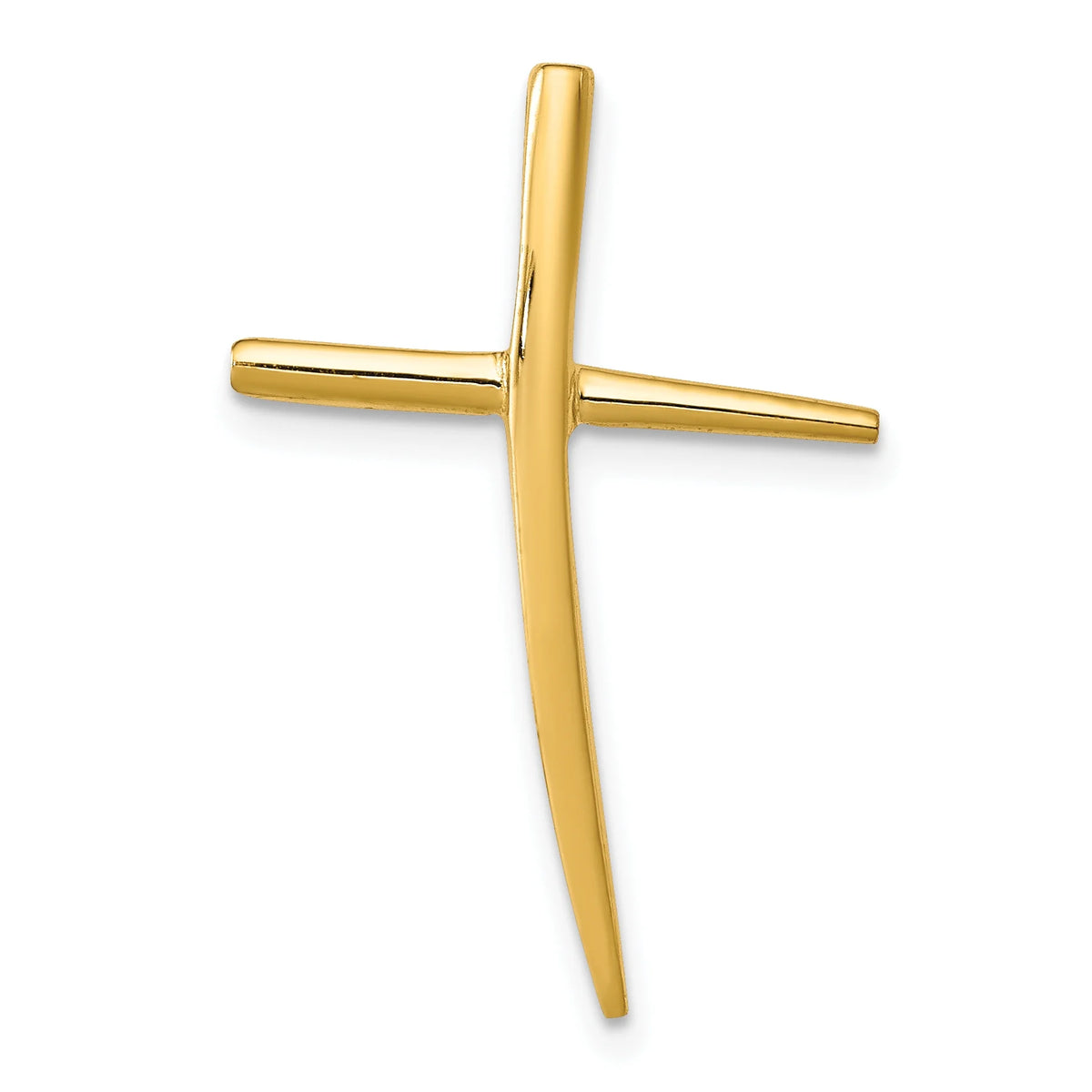14 Karat Yellow Gold Polished Cross Pendant with 18-inch Chain R49814