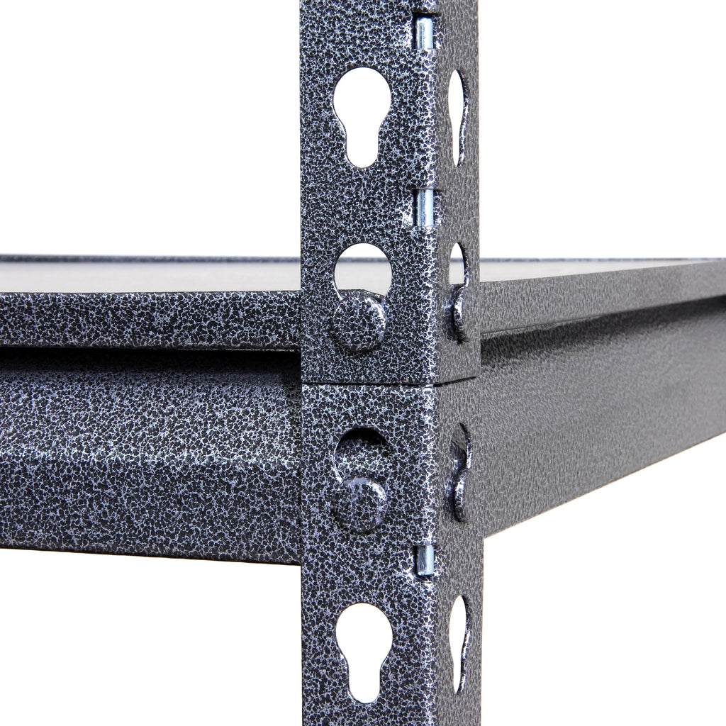6-Shelf Boltless Rack with Wood Decking Textured Gray X21381