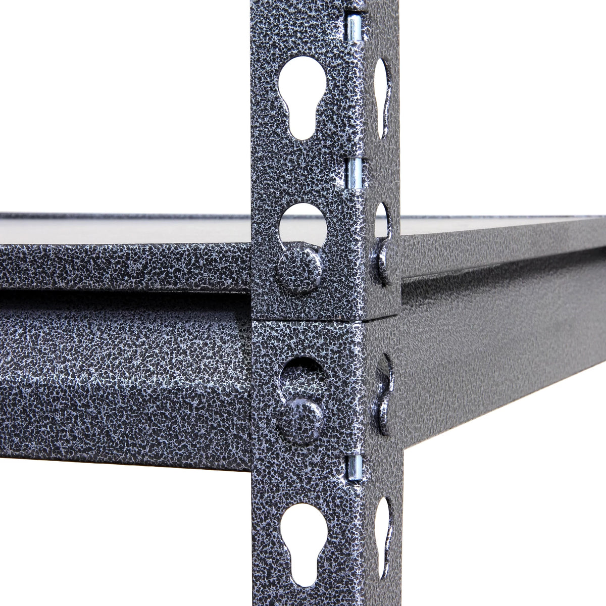 6-Shelf Boltless Rack with Wood Decking Textured Gray X21381