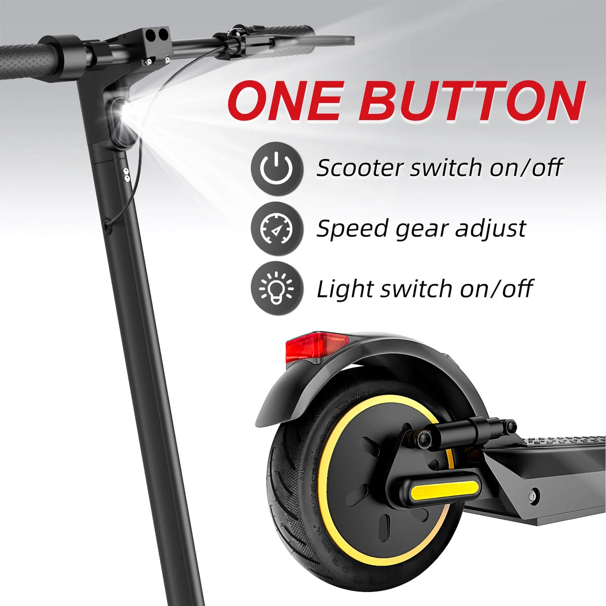 500W Foldable Electric Scooter with Air Tire K662