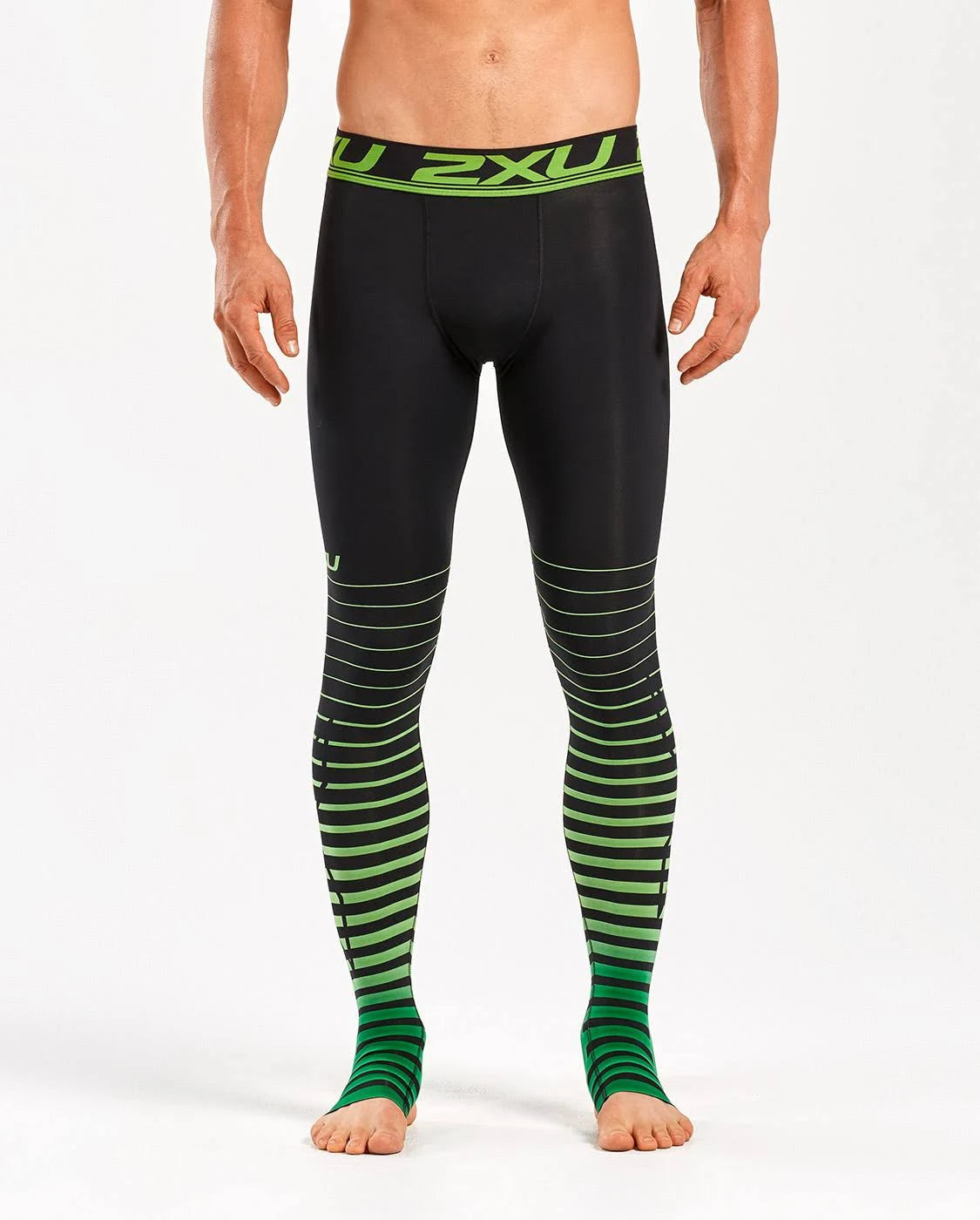 Black Green XL Compression Tights Z8690