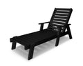 Black Chaise with Arms Y9974