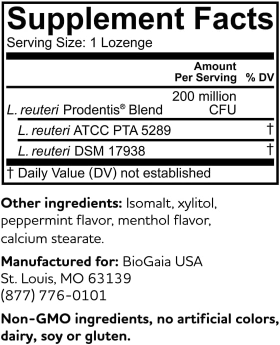 3-Pack Dental Probiotics Mint-flavored Lozenges X8115