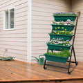 Green Vertical Garden Planter with 5 Boxes and Wheels B614503