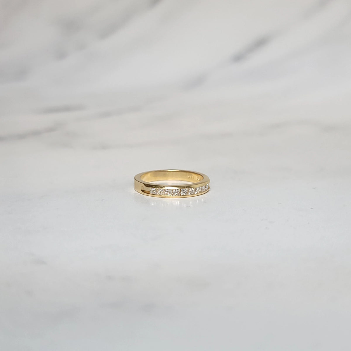 Princess Cut Channel Diamond Wedding Band Y541294