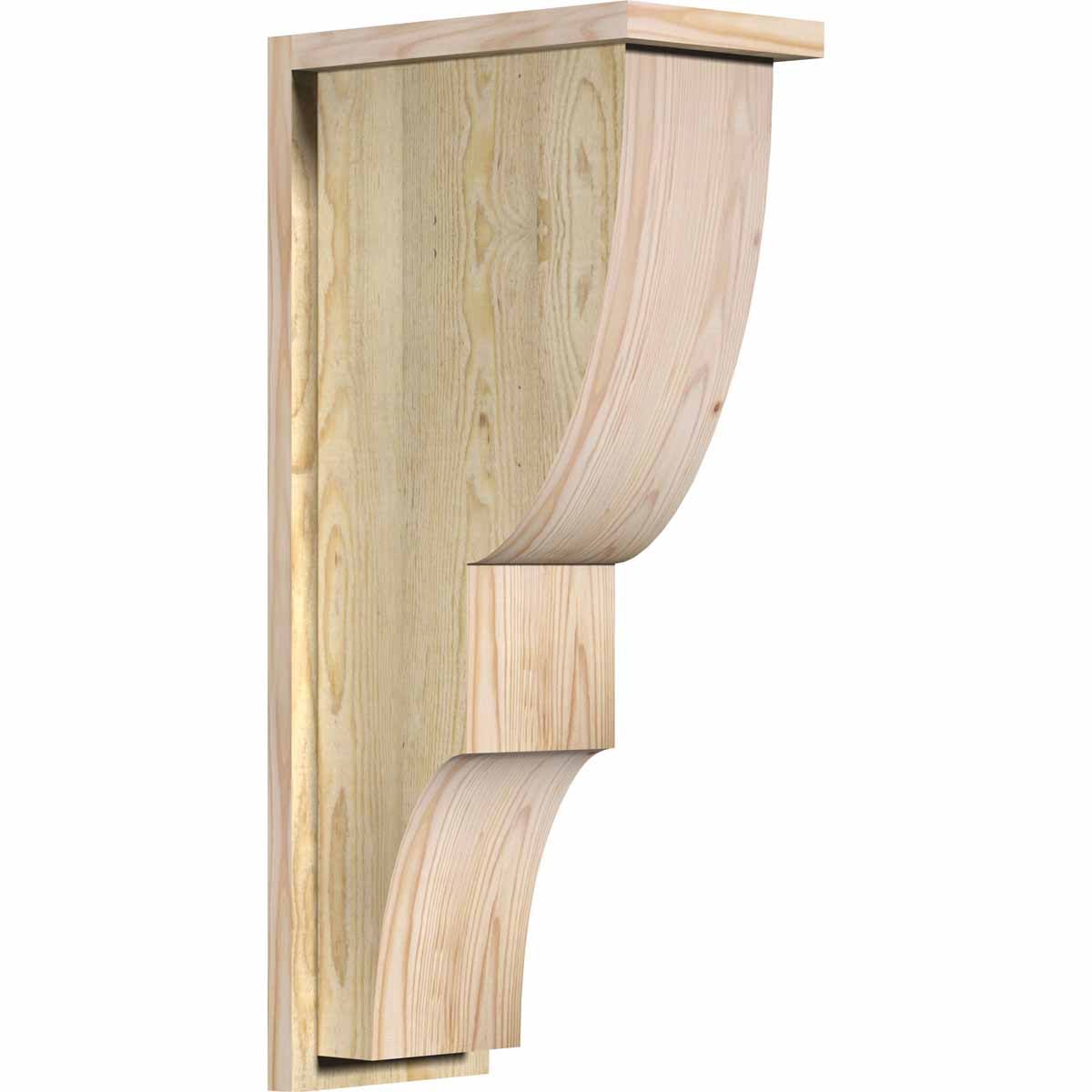 Ridgewood Rough Sawn Corbel with Backplate, Douglas Fir E36986