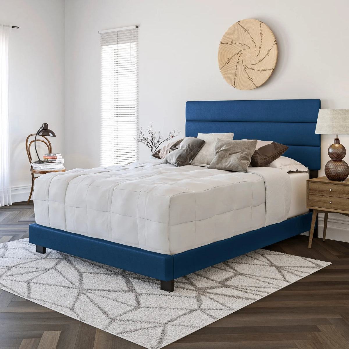 Black Faux Leather Twin Platform Bed Frame H8601