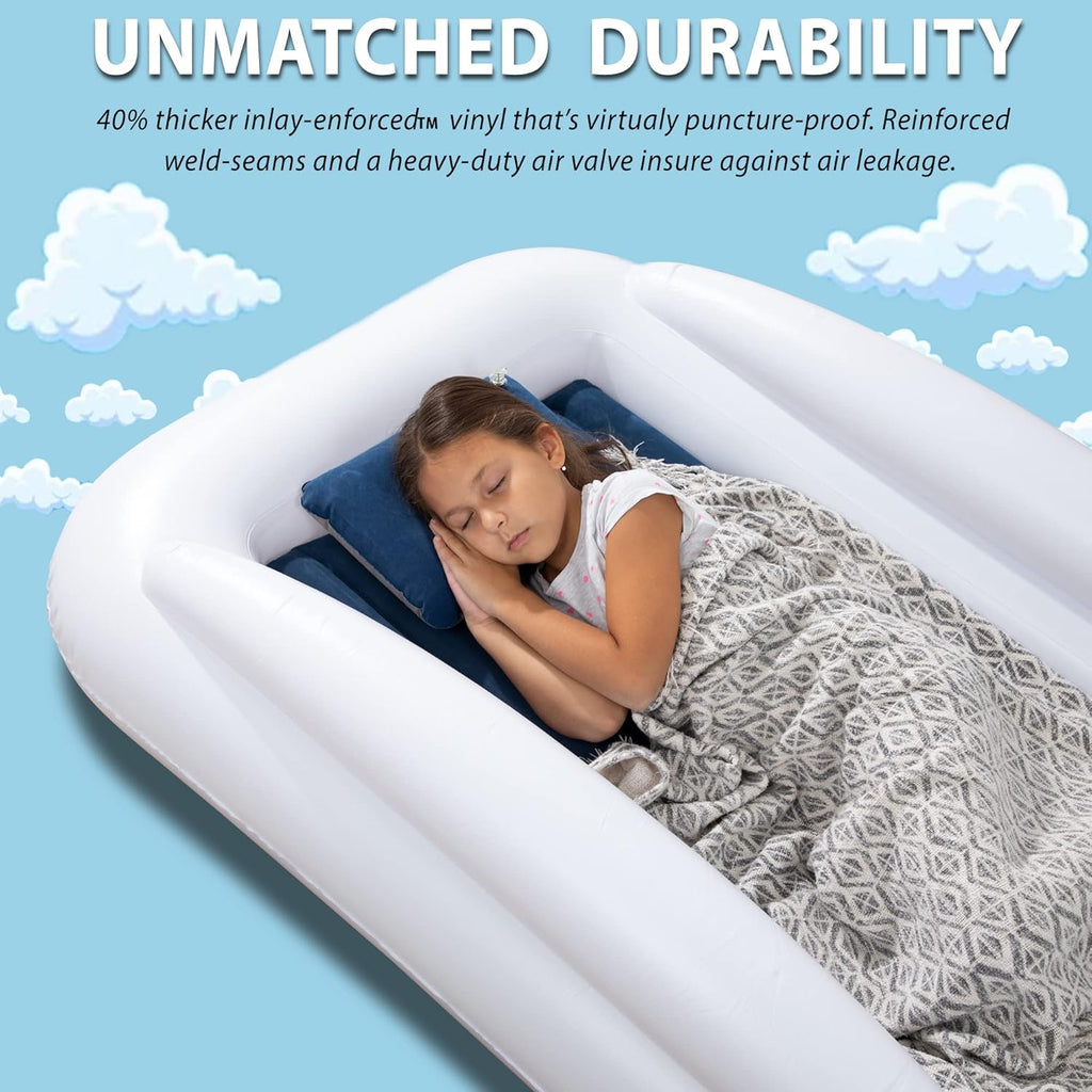 Portable Inflatable Toddler Travel Bed with Safety Bumper Sides Pack of 2 B475
