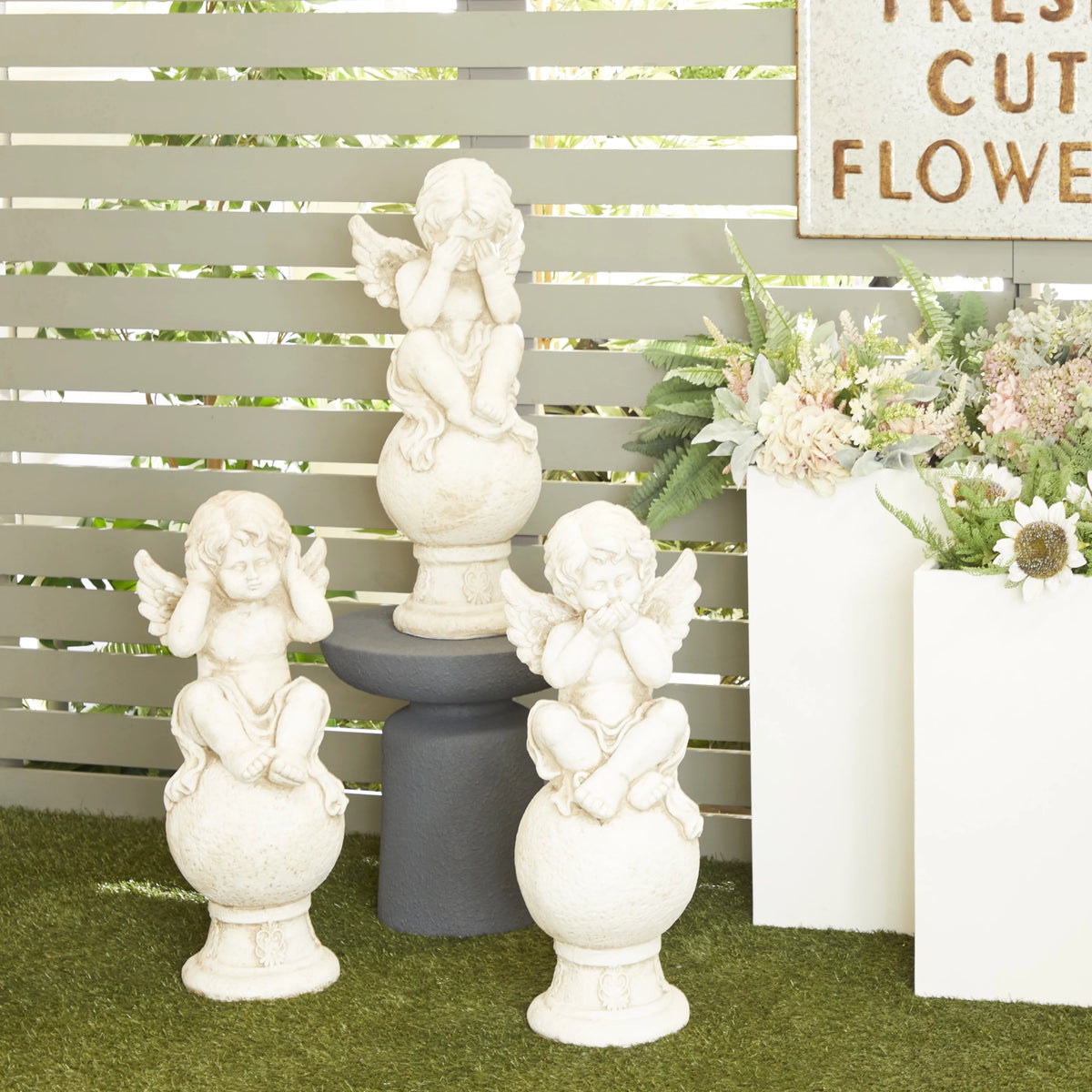 29" Indoor Outdoor Angel Garden Sculpture 3 Pack H870