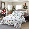 3 Piece King Christmas Quilt Set L410