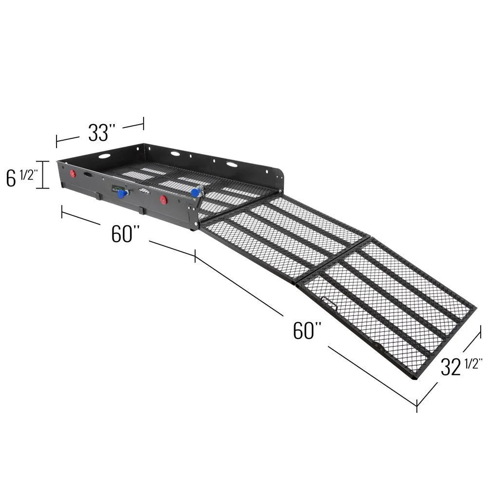Heavy Duty Folding Hitch Cargo Carrier Basket V66197