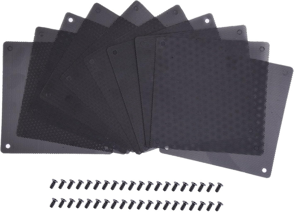 120 mm Black PVC Computer Fan Dust Filter 10 Packs L557