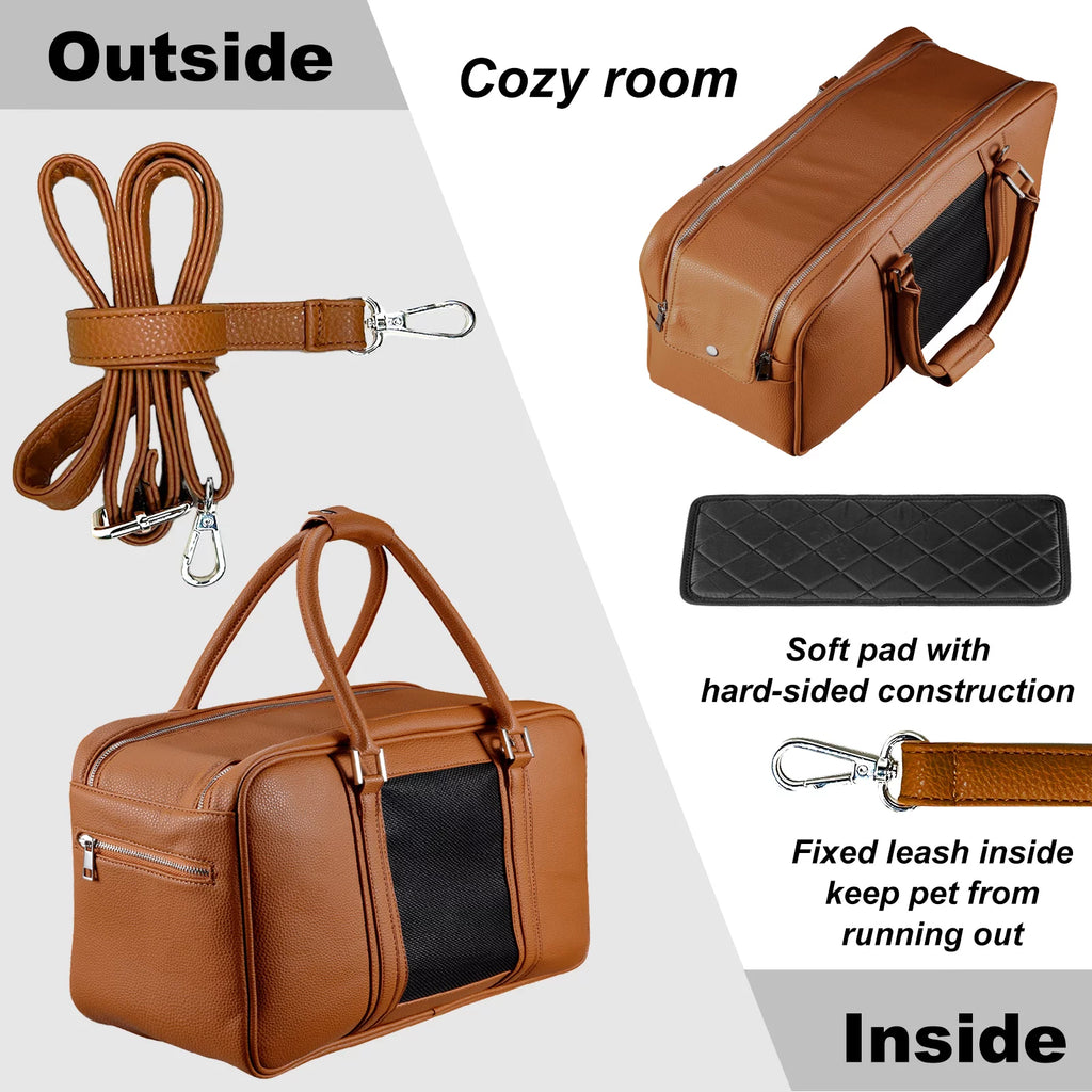 Dog Purse Carrier for Small Dogs with 2 Extra Pockets H2908