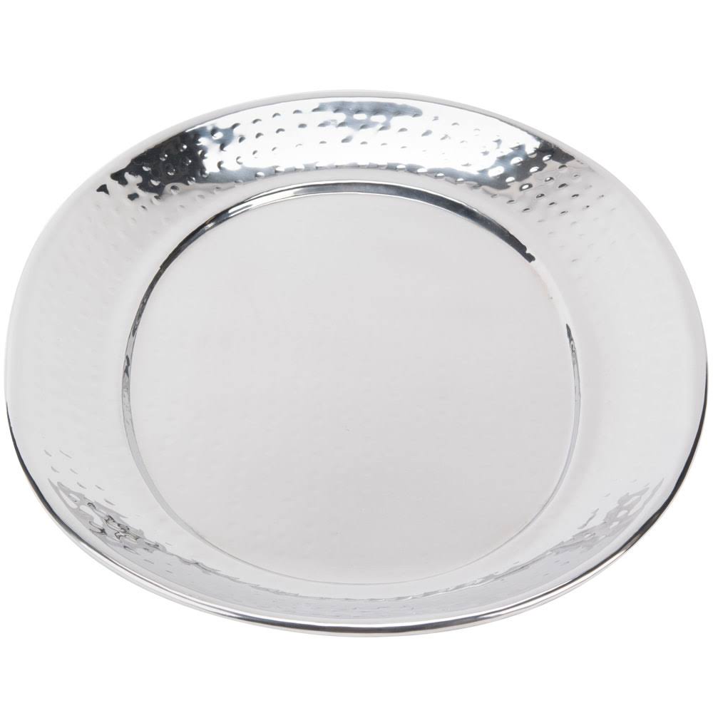 20x22 Oval Hammered Stainless Steel Tray I34632