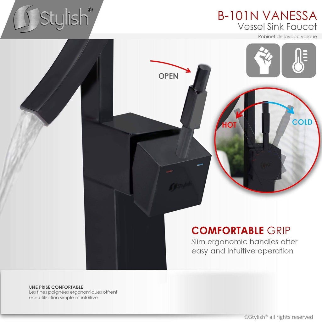 Matte Black Single Handle Bathroom Faucet B455