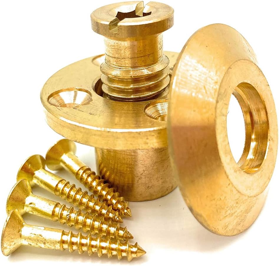 Brass Anchor with Collar for Pool Safety Cover, 4-Inch, Pack of 2 X3260