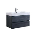 36 in. Wall Mount Gray Oak Bathroom Vanity O864108