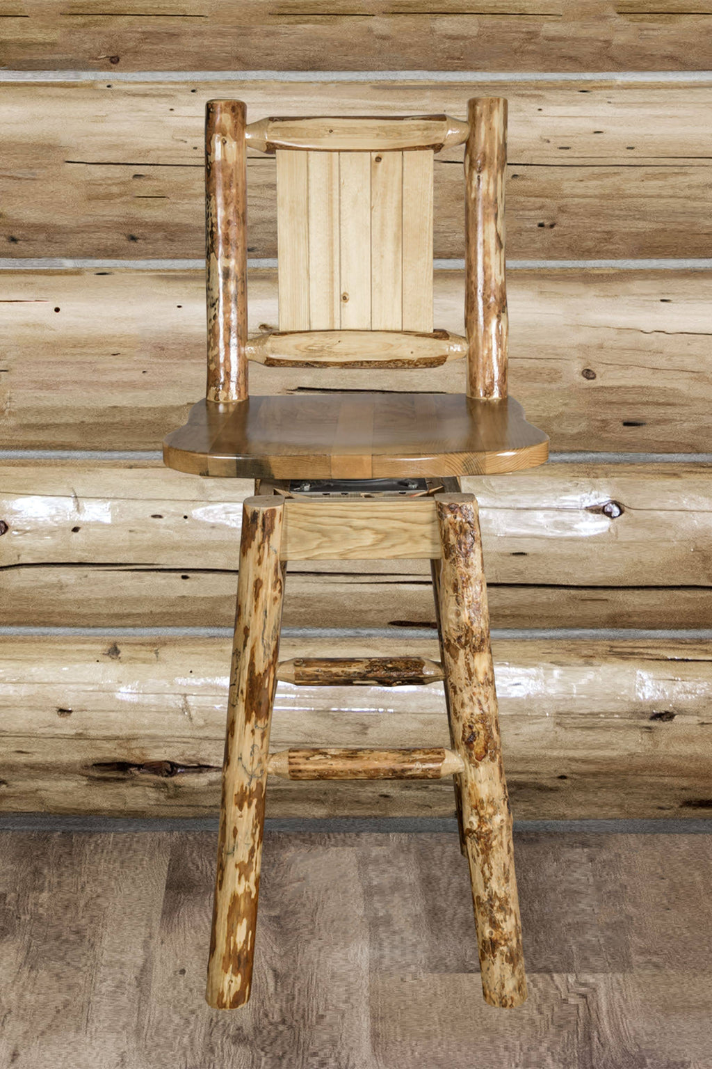 Counter Height Swivel Barstool with Back A49701