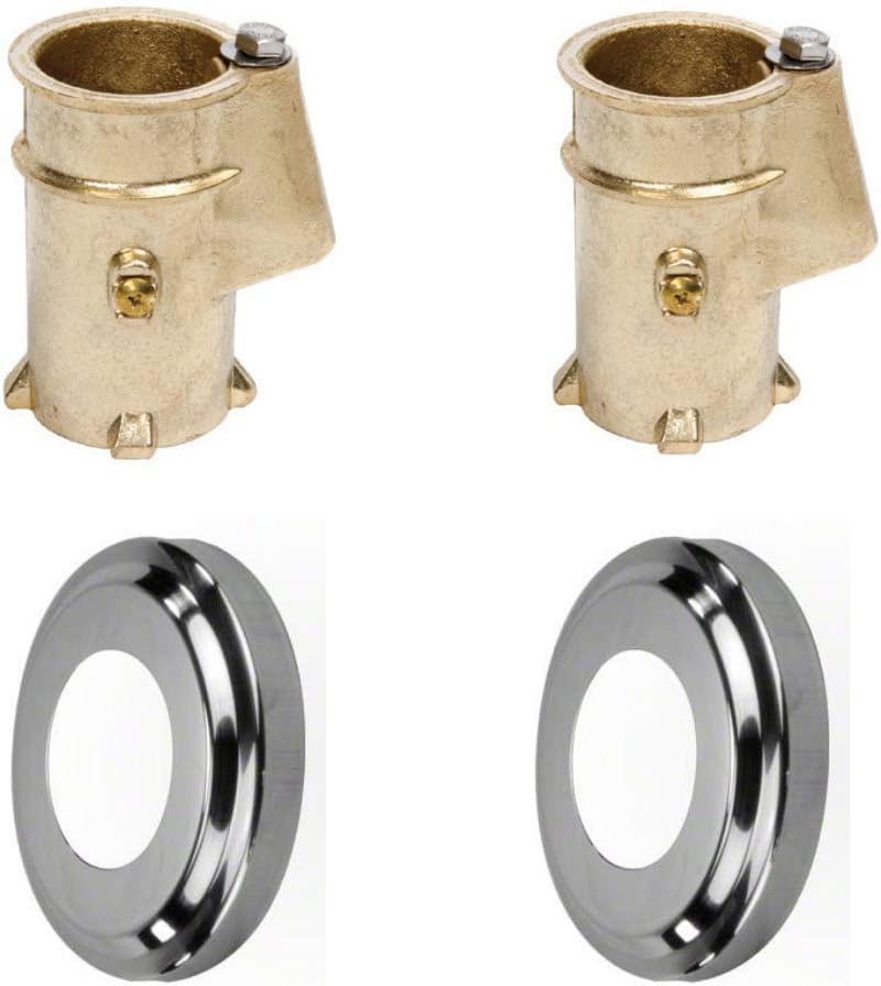 Brass Anchor with Collar for Pool Safety Cover, 4-Inch, Pack of 2 X3260