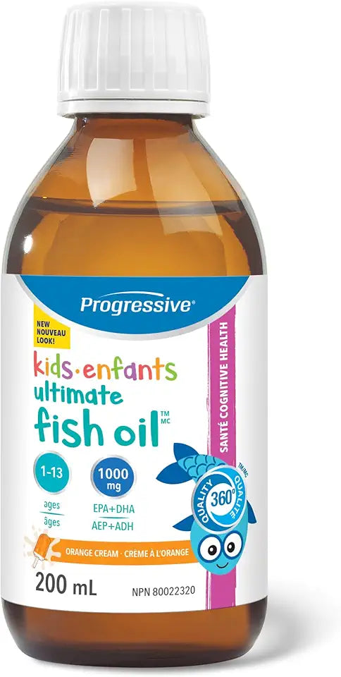 Fish Oil For Kids 800 mg EPA 200 mg DHA Orange Flavour 200 ml P4076