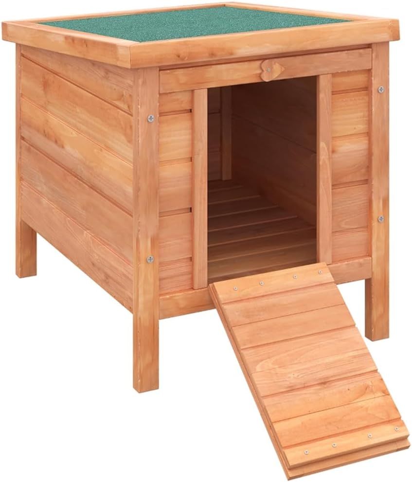 Large Natural Wood Dog House Y57141