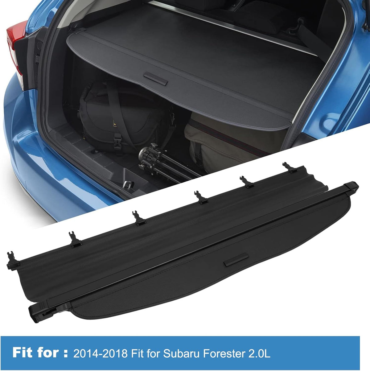 Rear Cargo Cover Security Shade Retractable Shield P989314