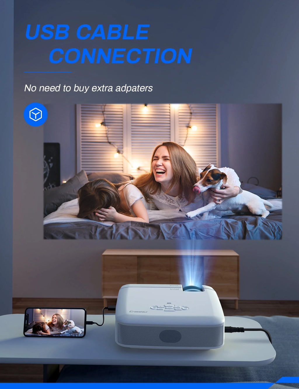 Mini Portable Projector HD 720P Y190355