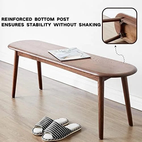 Solid Wood Rectangular Dining Bench Oak P4978