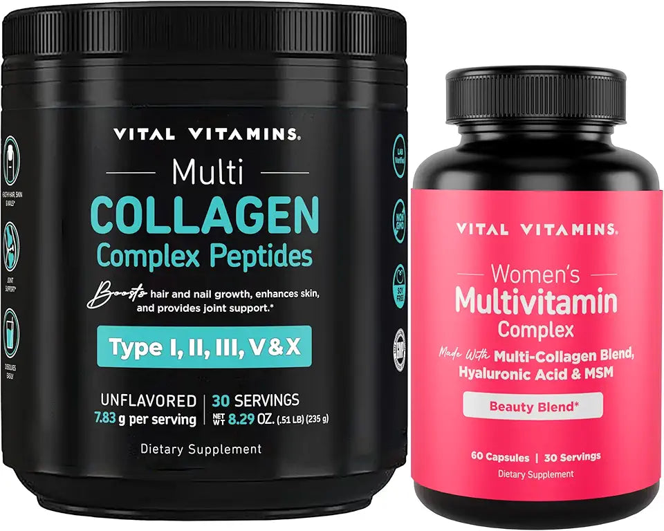 Multi Collagen Peptides Powder + Women's Multivitamin Complex W4934