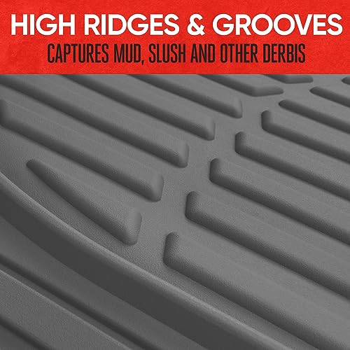 Black All-Weather Automotive Floor Mats Full Set M8492