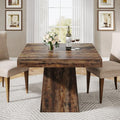 Square Dining Table for 4, 31.5-Inch Pedestal Base Table Z822