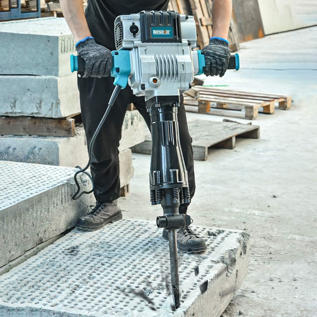 1700W 30-Pound SDS-Hex Jack Hammer with Carrying Case Flat Chisel Bull Point Chisel O754