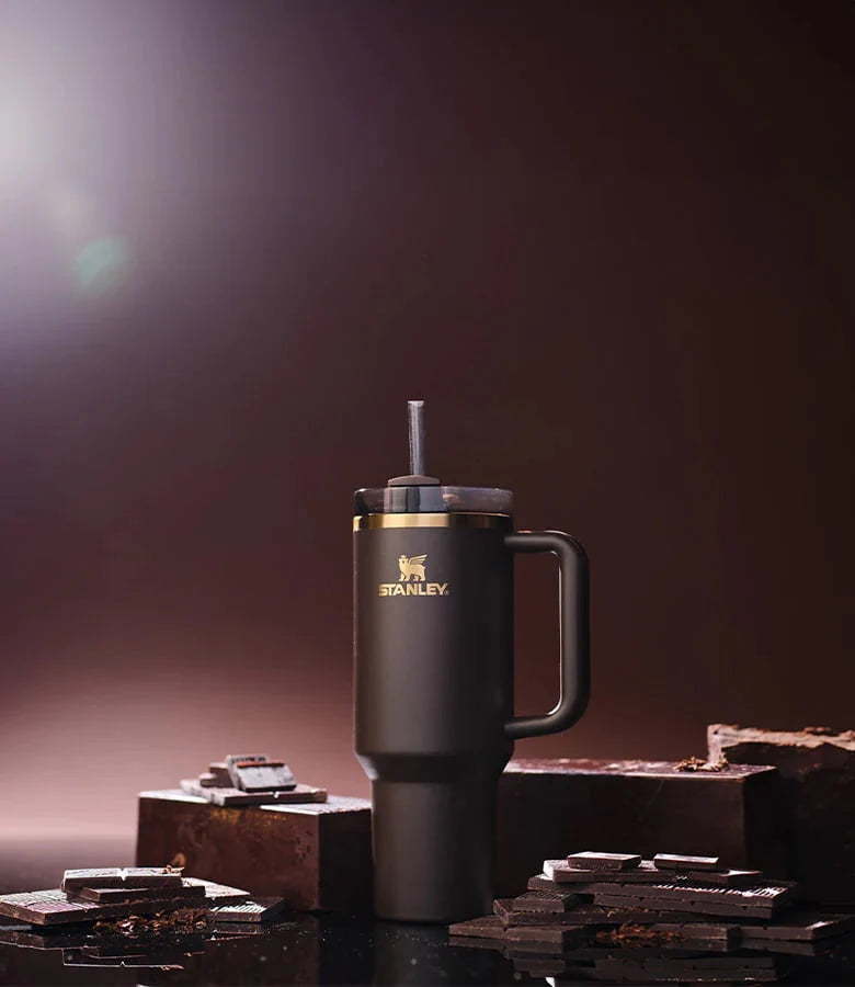 40oz Tumbler - Chocolate Gold Z111