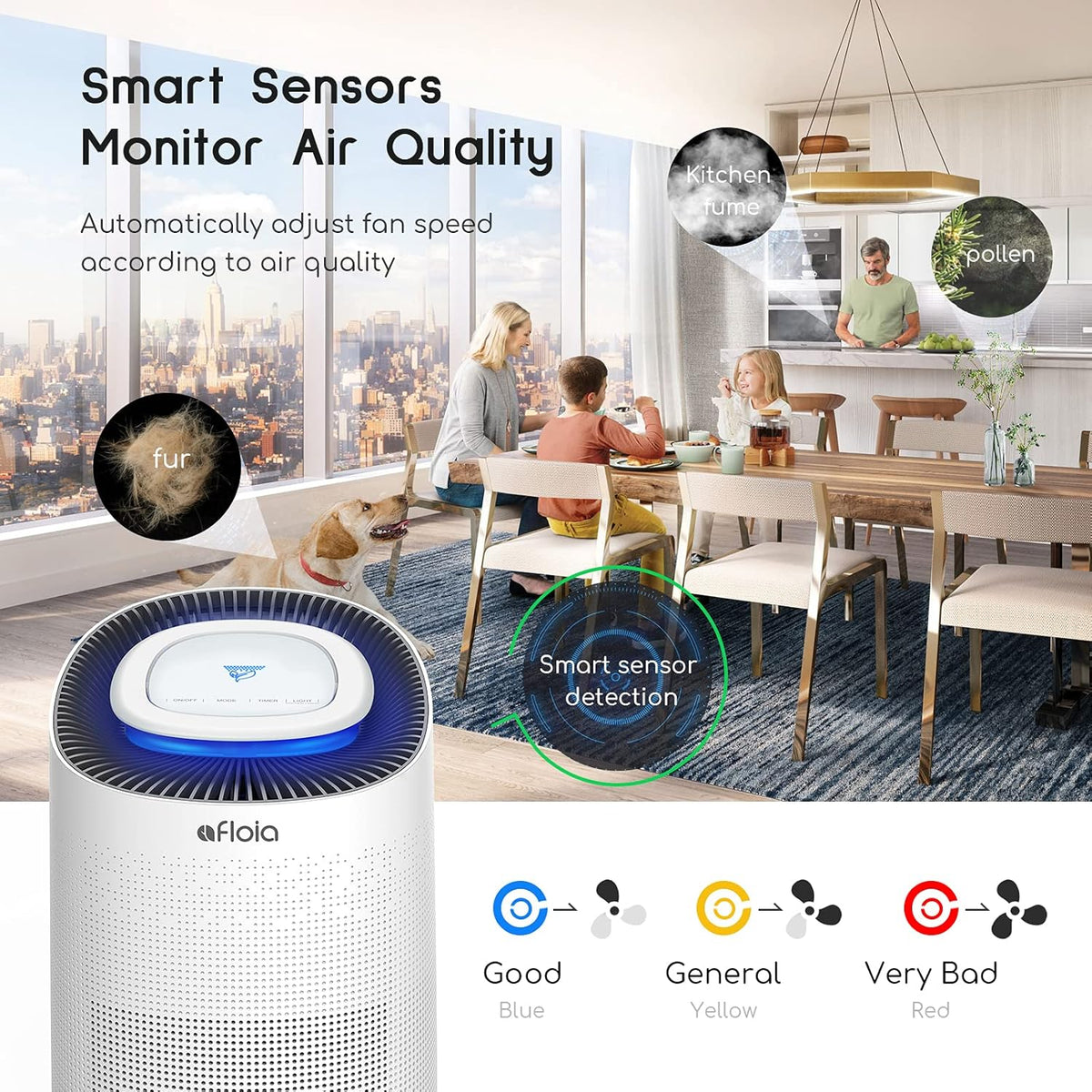 H13 Hepa Filter Air Purifier for Large Room M3570