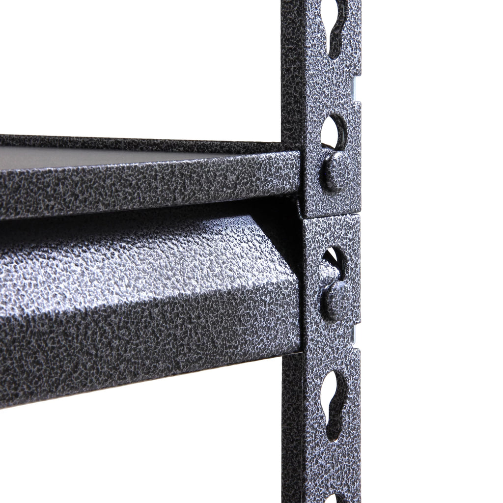 6-Shelf Boltless Rack with Wood Decking Textured Gray X21381