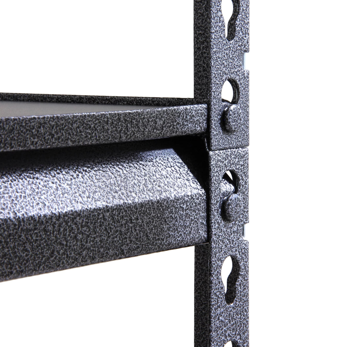 6-Shelf Boltless Rack with Wood Decking Textured Gray X21381