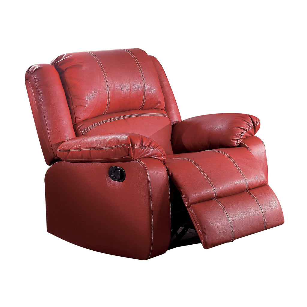 Red PU Rocker Recliner N64965