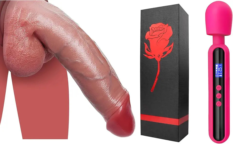 12.6 Inch Realistic Dildo Vibrator Wand Sex Toy Personal Massager X33584