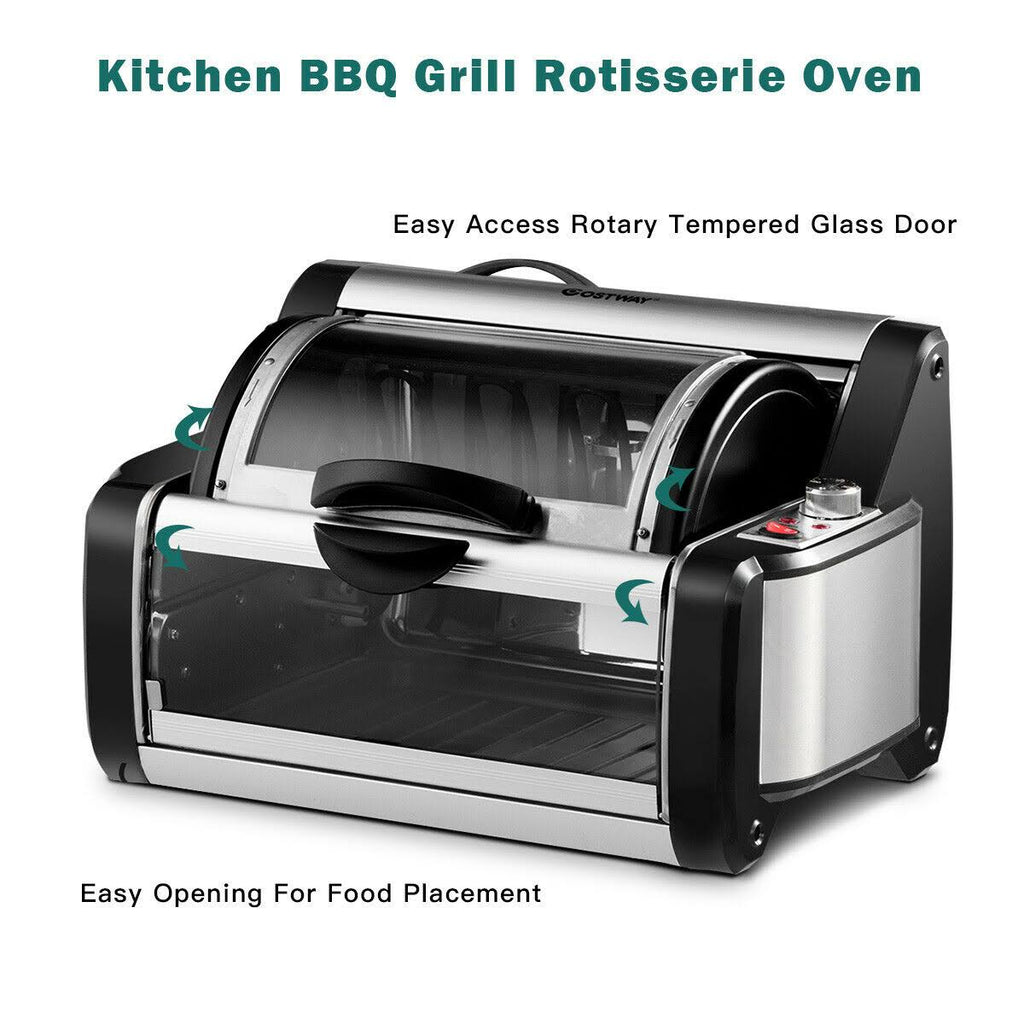 Horizontal Rotating Kebob Skewer Roaster Oven Grill T87712