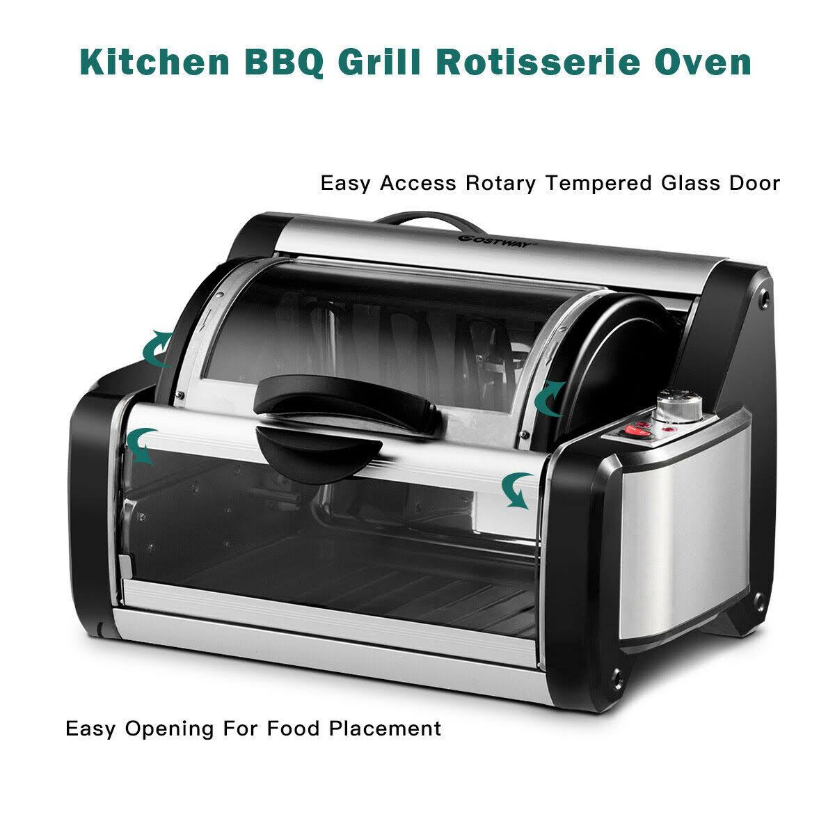 Horizontal Rotating Kebob Skewer Roaster Oven Grill T87712