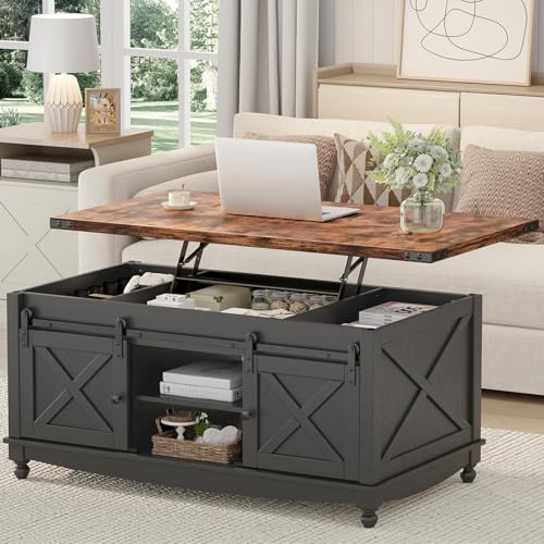 White Lift Top Coffee Table with Storage V3863